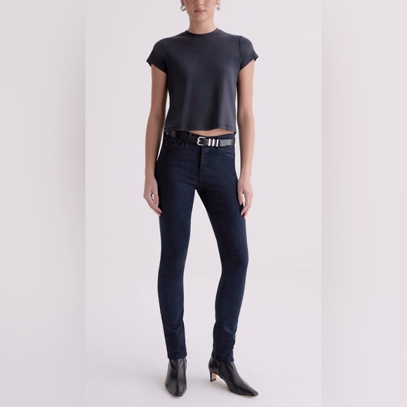 Ag Adriano Goldschmied Denim - AG Adriano Goldschmied Prima Cigarette Leg Jeans Sulfur Deep Navy Size 27R